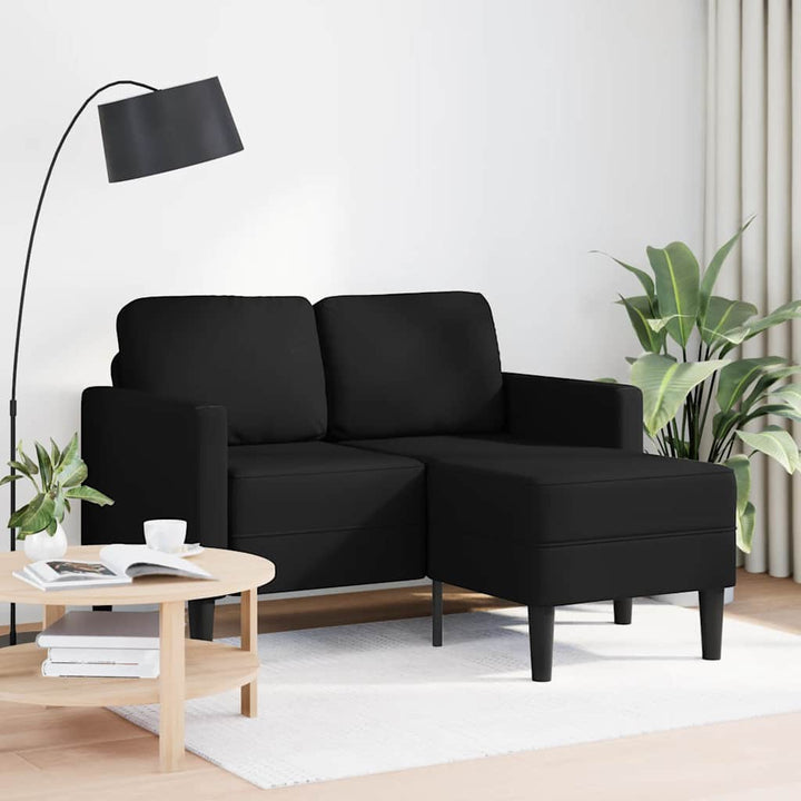 2-Sitzer-Sofa Mit Chaiselongue L-Form 125 Cm Kunstleder