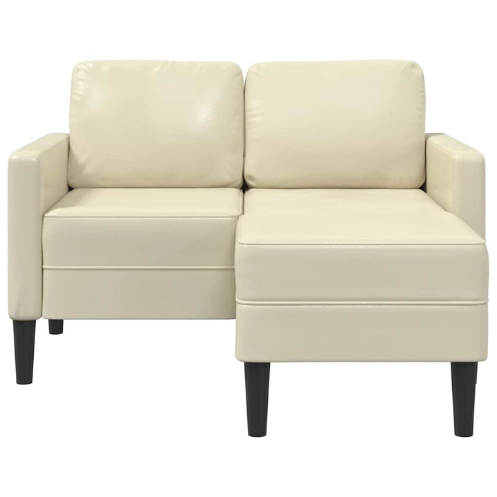 2-Sitzer-Sofa Mit Chaiselongue L-Form 125 Cm Kunstleder