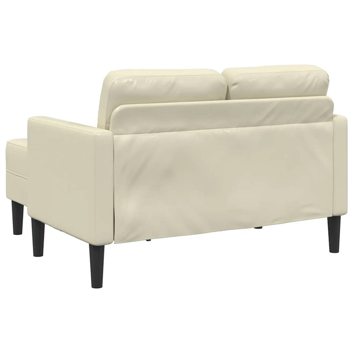 2-Sitzer-Sofa Mit Chaiselongue L-Form 125 Cm Kunstleder