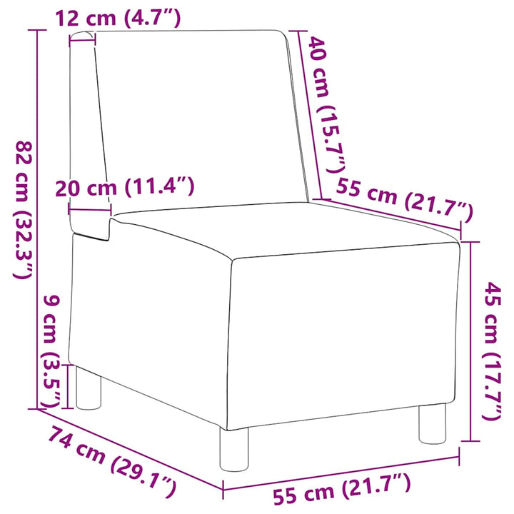 Sessel 55 Cm Cordstoff