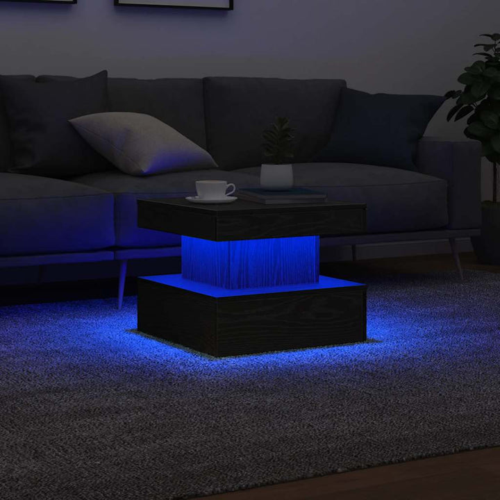 Couchtisch Mit Led-Leuchten 90X50X40 Cm