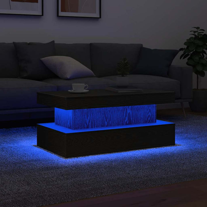 Couchtisch Mit Led-Leuchten 90X50X40 Cm