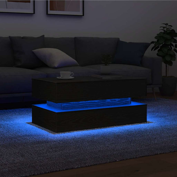 Couchtisch Mit Led-Leuchten 90X50X40 Cm