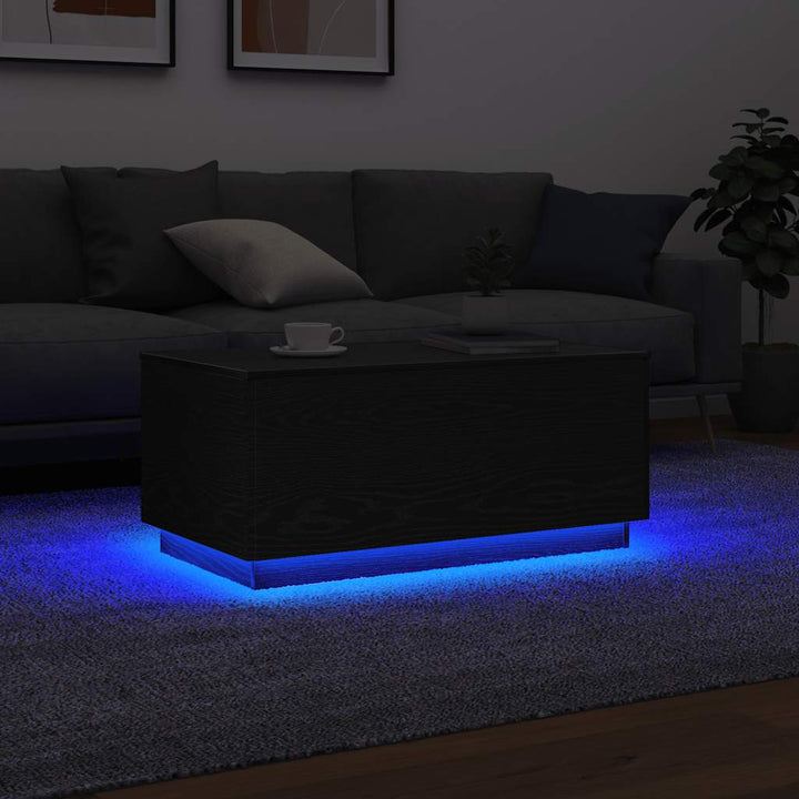 Couchtisch Mit Led-Leuchten 90X50X40 Cm