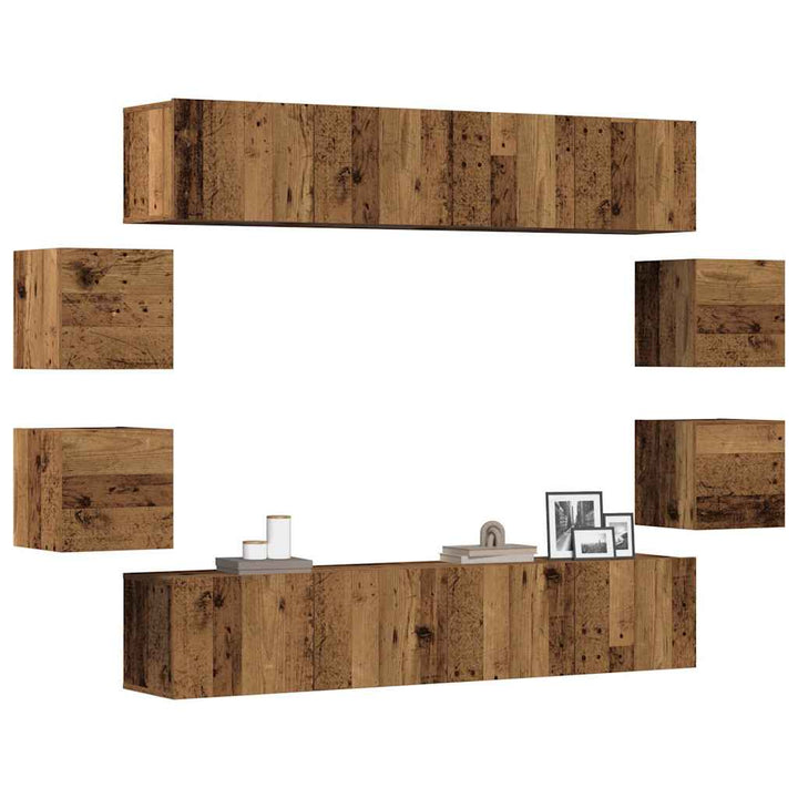 8-Tlg. Tv-Schrank-Set Holzwerkstoff