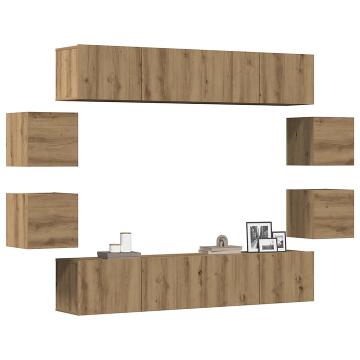 8-Tlg. Tv-Schrank-Set Holzwerkstoff