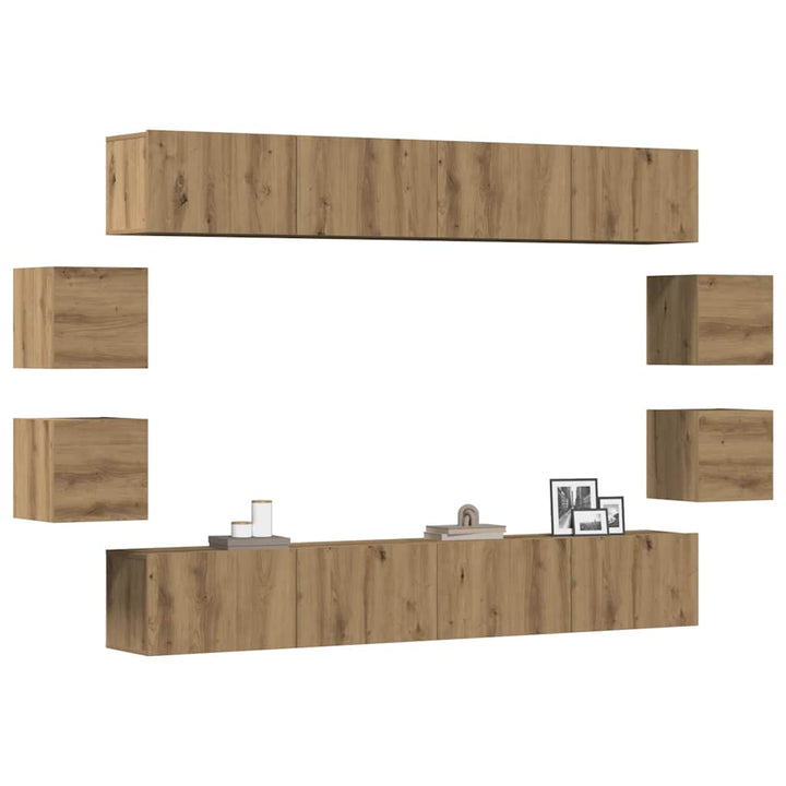 8-Tlg. Tv-Schrank-Set Holzwerkstoff