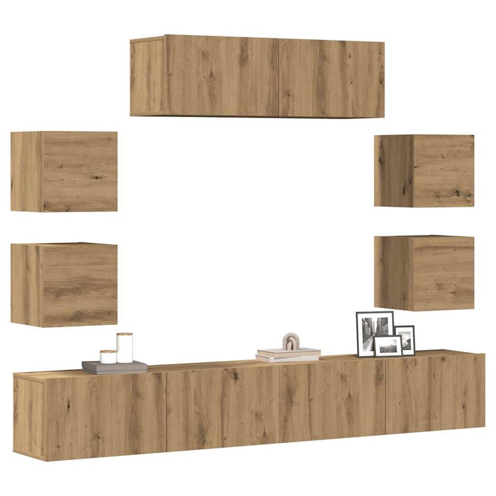 7-Tlg. Tv-Schrank-Set Holzwerkstoff