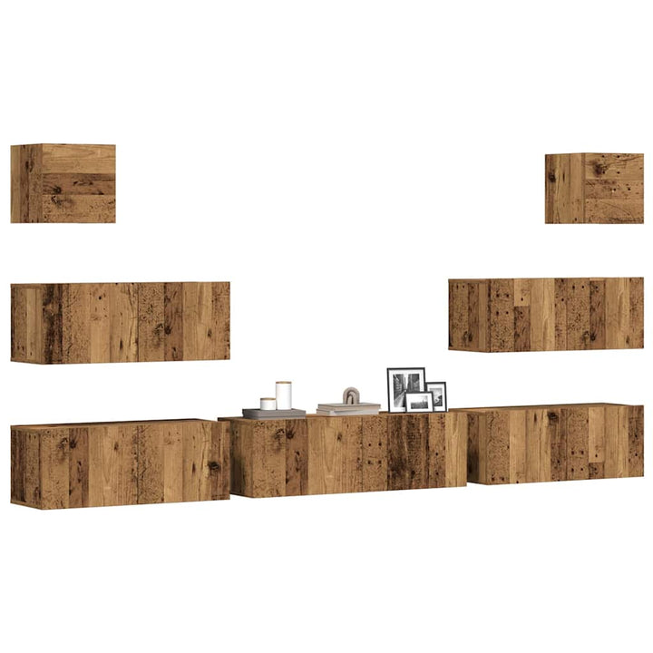 7-Tlg. Tv-Schrank-Set Holzwerkstoff