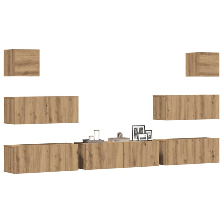 7-Tlg. Tv-Schrank-Set Holzwerkstoff