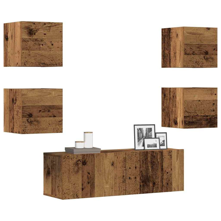 Tv-Wandschrank-Set Holzwerkstoff