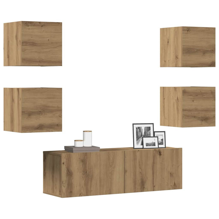 Tv-Wandschrank-Set Holzwerkstoff