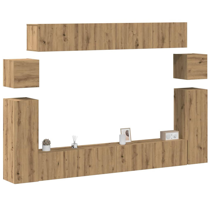 8-Tlg. Tv-Schrank-Set Holzwerkstoff