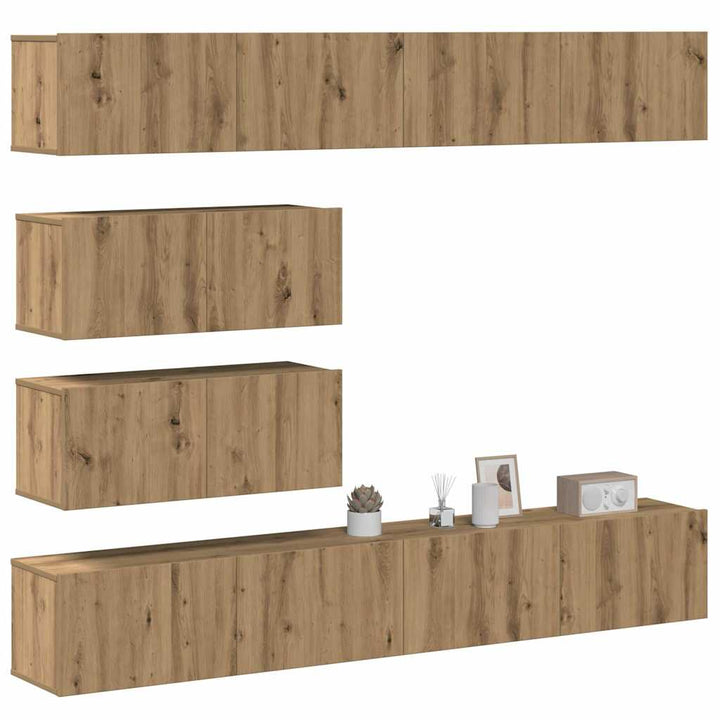 6-Tlg. Tv-Schrank-Set Holzwerkstoff