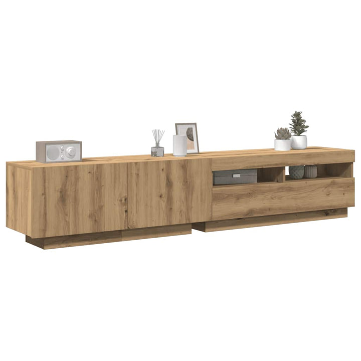 Tv-Schrank Mit Led-Leuchten 200X35X40 Cm