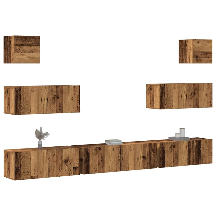 7-Tlg. Tv-Schrank-Set Holzwerkstoff