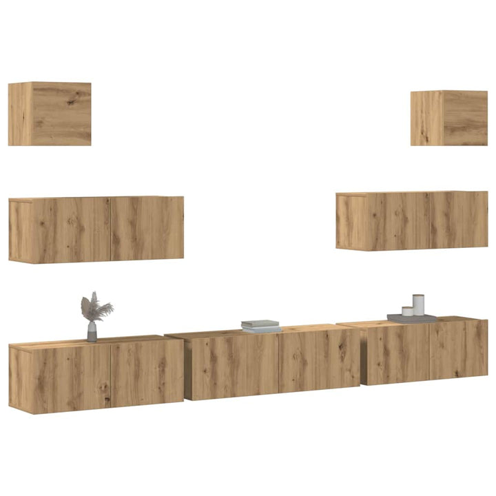 7-Tlg. Tv-Schrank-Set Holzwerkstoff