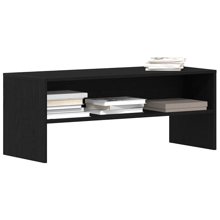 Tv-Schrank Schwarz Eichen-Optik 100X40X40 Cm Holzwerkstoff