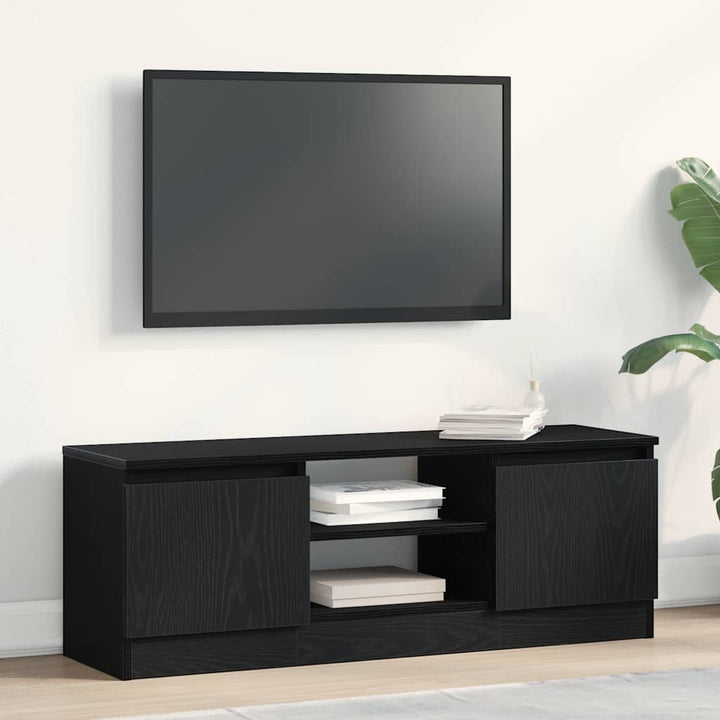 Tv-Schrank Mit Tür Braun Eichen-Optik 102X30X36 Cm