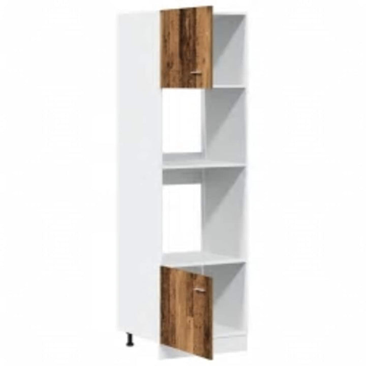 Mikrowellenschrank Altholz-Optik 60X57X207 Cm Holzwerkstoff