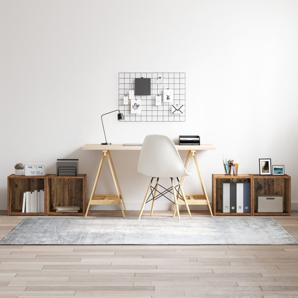 vidaXL TV-Schränke 4 Stk. Schwarz 37x35x37 cm Holzwerkstoff