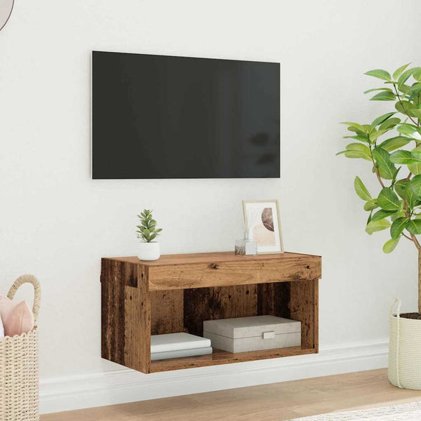 TV-Schränk Wandmontiert Altholz 60 x 30 x 30 cm Holzwerkstoff