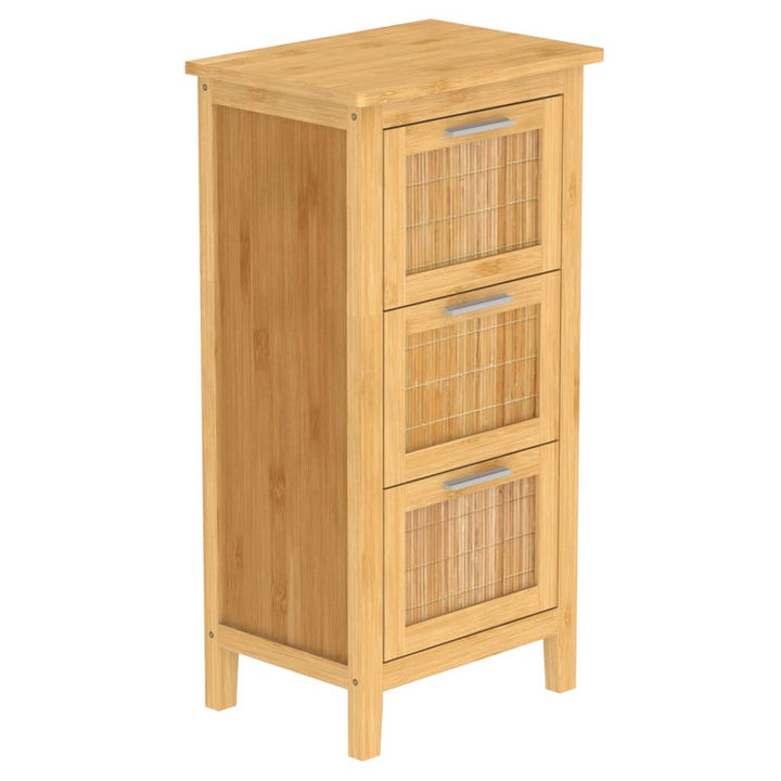 Eisl Badezimmerschrank Mit 3 Schubladen Bambus 30X42X82 Cm